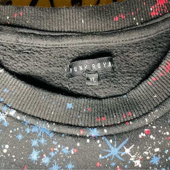 Punk Royal Paint Splatter Crewneck Sweatshirt 🔥XL - Picture 3 of 4
